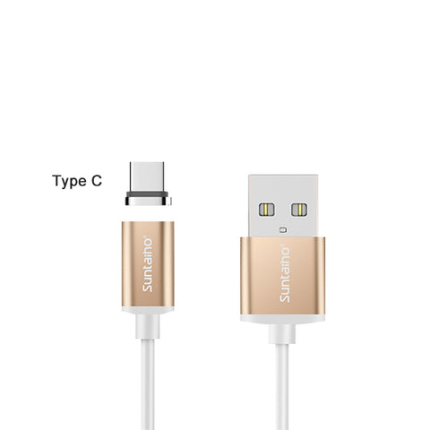 Suntaiho USB 3in1 Magnetic Fast Charging/Data Sync Cable For Type C/Micro/Lightning 1M/3FT