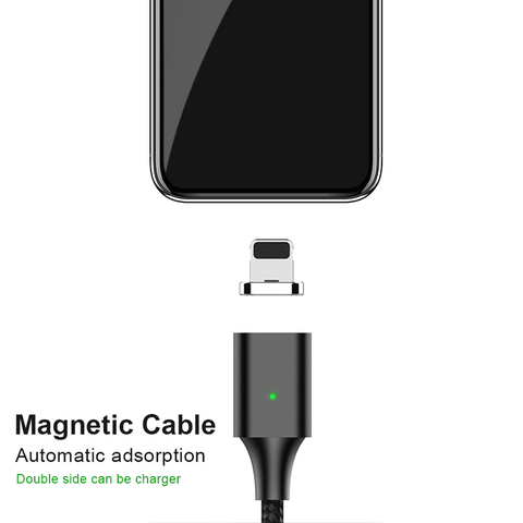 NOHON USB LED Magnetic Fast Charging/Sync Data Cable 3 In 1 For Micro/Type C/Lightning  1M/3FT