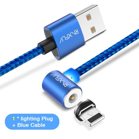 RAXFLY  USB L-TYPE Magnetic 2A Charging Cable For 2in1 Micro/Type C/Lightning 1M/3FT