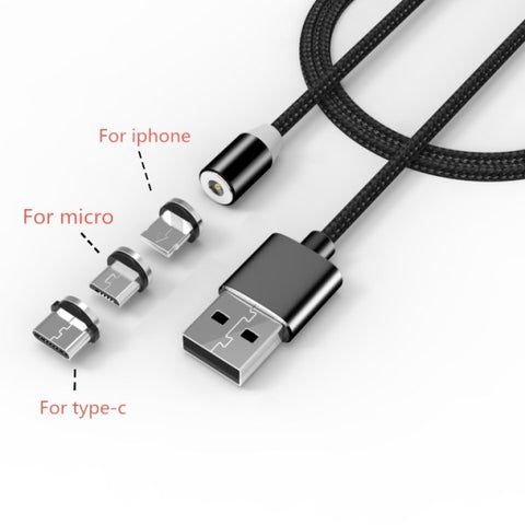 NOHON Universal Magnetic USB Charging Cables 3in1-Micro/Type C/Lightning