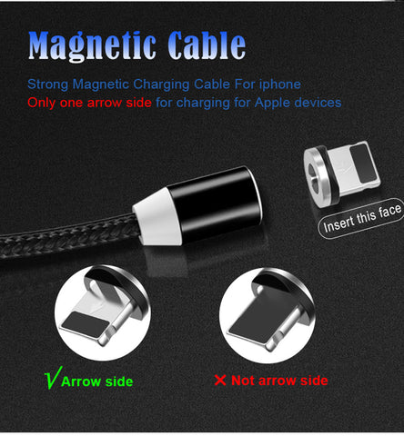 NOHON  USB  Magnetic Fast Charging Cable 3in1-Micro/Type C/Lighting