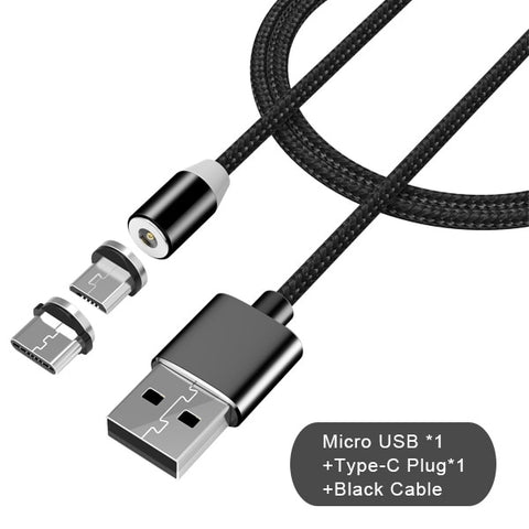 NOHON  USB 2 in 1 Magnetic Fast Charging Cables For--Lightning/Type-C/Micro RED or BLACK