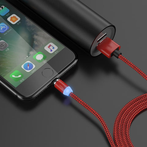 USB Magnetic Cable with LED Indicator Light Micro for Android 1m_USA