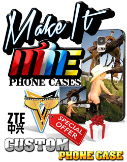 DSE's "MAKE IT MINE" Custom Black Soft Silicone Case For ZTE Phones